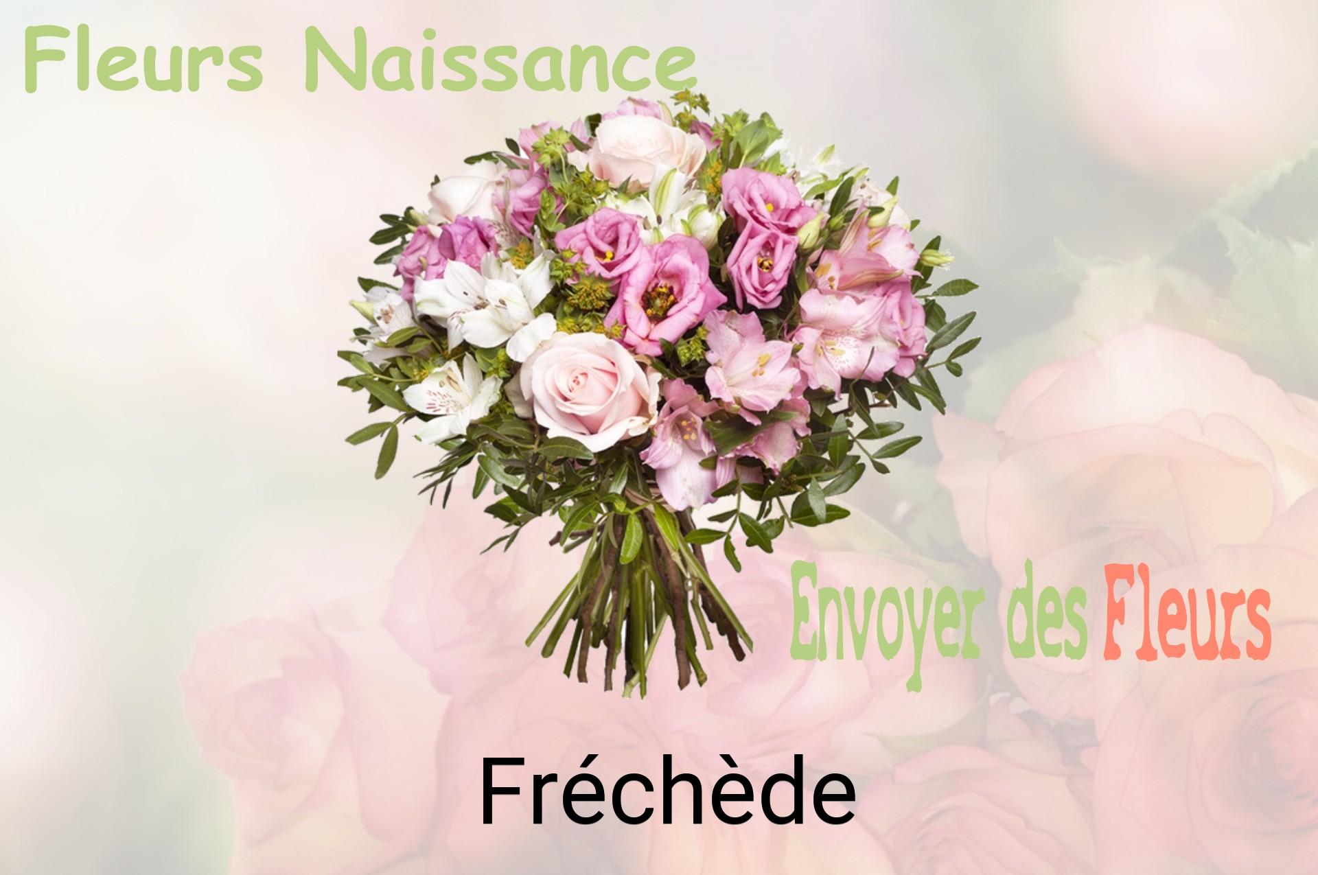 Bouquet de fleurs de naissance livré à Fréchède